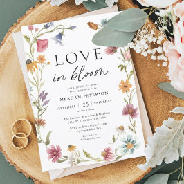 Convites Amor No Bloom Floral Primavera Chá de panela