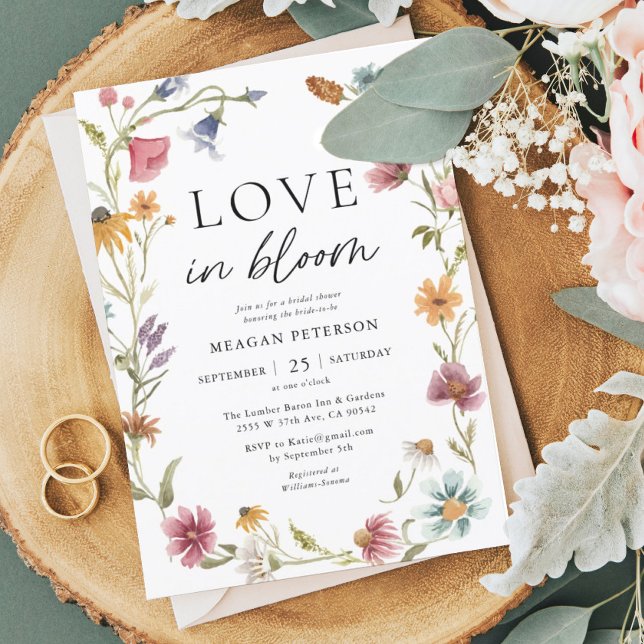 Convites Amor No Bloom Floral Primavera Chá de panela (Criador carregado)