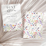 Convites Amor no Bloom Floral Primavera Summer Chá de panel<br><div class="desc">O amor está em Bloom! Celebre a noiva a ser com este elegante chá de panela de jardim floral de verão de primavera de aquarela.</div>