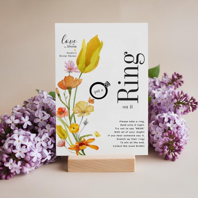 Convites Amor no Bloom Põe um Anel no Chá de panela (Criador carregado)