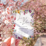 Convites Amor No Bloom Primavera Floral Chá de panela<br><div class="desc">Primavera de caligrafia colorida e elegante e chá de panela de flor silvestre com texto "O amor está florescendo".</div>