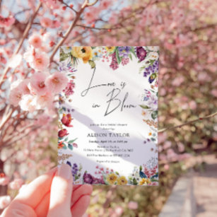 Convites Amor No Bloom Primavera Floral Chá de panela