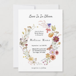 Convites Amor no Chá de panela Boêmico de Bloom Wildflower