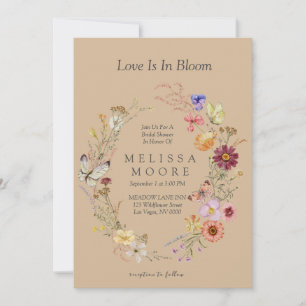 Convites Amor no Chá de panela Boêmico de Bloom Wildflower