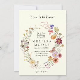 Convites Amor no Chá de panela Boêmico de Bloom Wildflower
