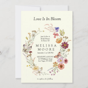 Convites Amor no Chá de panela Boêmico de Bloom Wildflower