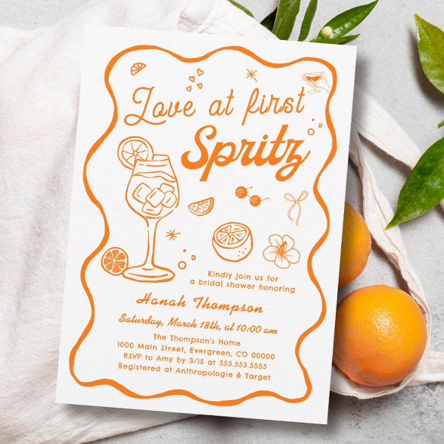Convites Amor no First Spritz Chá de panela (Criador carregado)