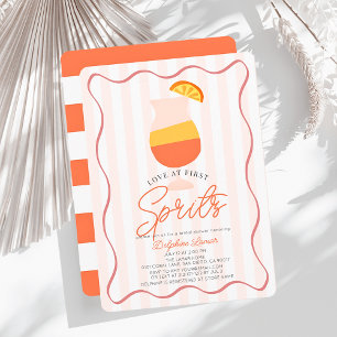 Convites Amor no Primeiro Chá de panela de Spritz Retro Str