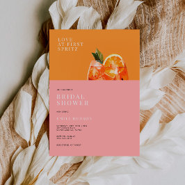 Convites Amor no Primeiro Chá de panela Moderno Spritz