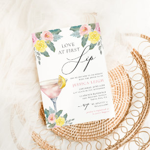 Convites Amor no Primeiro Chá de panela Sip Bright Cocktail