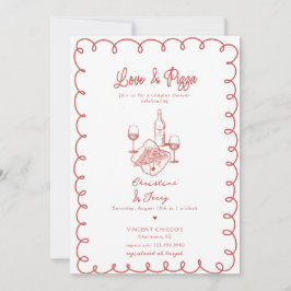Convites Amor & Pizza | Chá de Casal Caprichoso