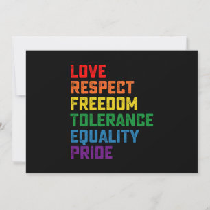 Convites Amor Respeita Liberdade Tolerância Orgulho da Igua