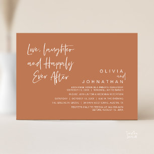 Convites Amor, riso e alegria para sempre, moderno