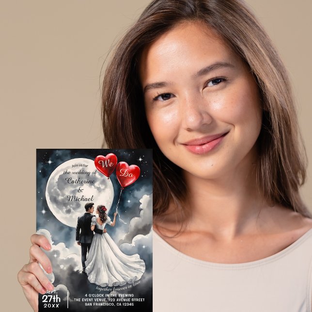 Convites Amor Romântico No Casamento De Contos De Noite Na  (Criador carregado)