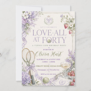 Convites Amor Total aos Quarenta Aniversário de Tênis