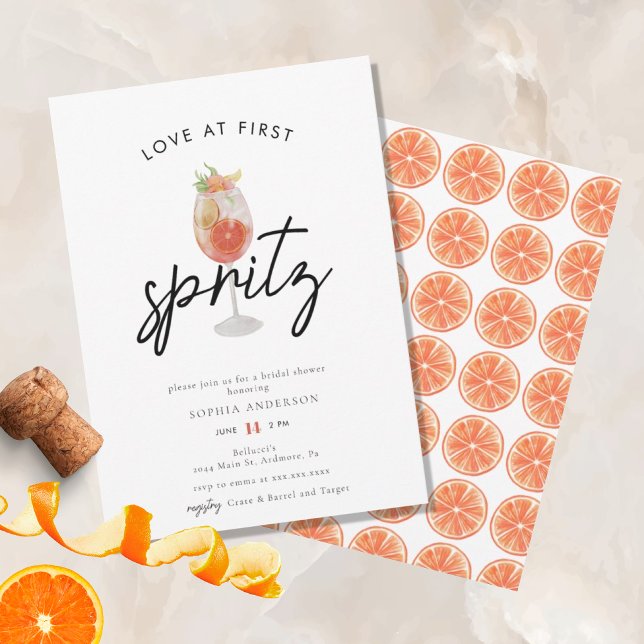 Convites Amor Whimsic no First Spritz Chá de panela (Criador carregado)