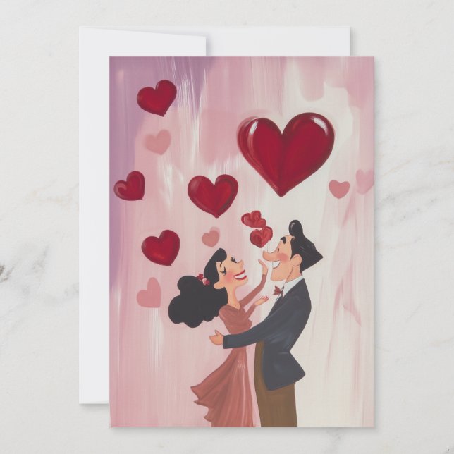 Convites Amor Whimsical no Ar (Frente)