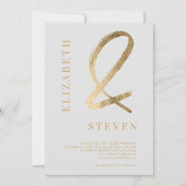 Convites Ampola de ouro de cinza moderna e nomes foto casam