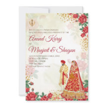 Convites Anand Karaj e convites de casamento Sikh