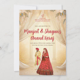 Convites Anand Karaj e convites de casamento Sikh
