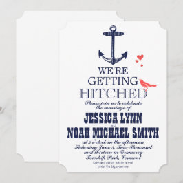 Convites Anchor de Marinho de aves corais coxas moderna Vin