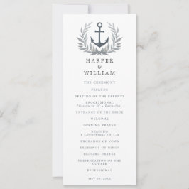 Convites Anchor Herald, programa de casamento