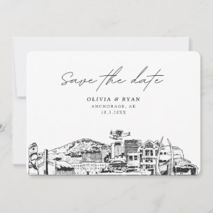 Convites Anchorage Wedding Modern Salvar Data