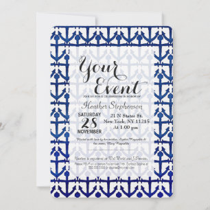 Convites Âncoras náuticas pintadas a Legal aquarela