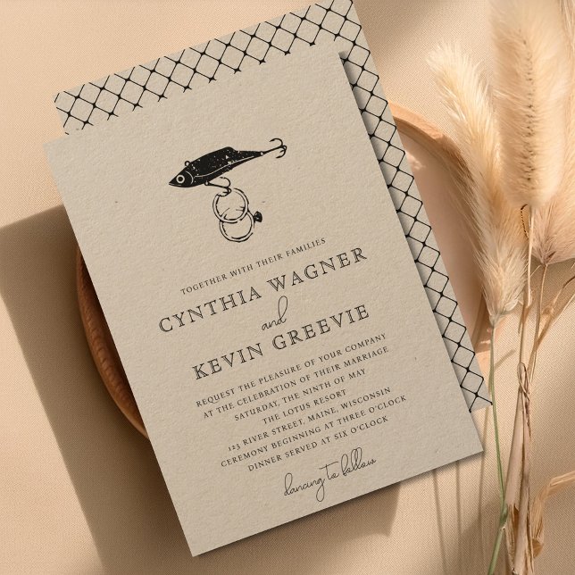 Convites Anéis de isca de pesca russos Kraft Brown Black (Criador carregado)