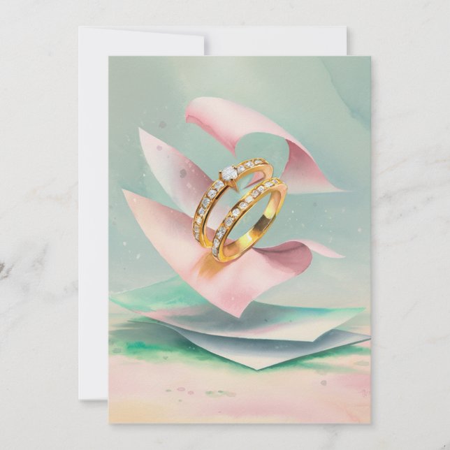 Convites Anéis de noivado (Frente)