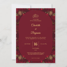 Anéis de Noivado Burgundy Dourado Elegantes