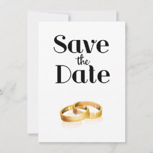 Convites Anéis de Noivado Save the Date