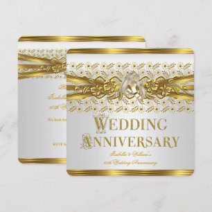 Convites Anéis de Ouro de Aniversário de 50 Anos de Casamen