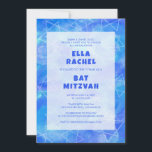 Convites Anel de Aquarela Estrelas Bar Azul Bat Mitzvah<br><div class="desc">Cartão perfeito para anunciar um morcego mitzvah, bar mitzvah ou outra celebração judaica! A mão fez arte para você. TOTALMENTE PERSONALIZÁVEL! Clique em "Personalizar" acima para editar o texto. Clique em "editar usando a ferramenta design" para ajustar as fontes, cores e posicionamentos e para excluir o design traseiro, se preferir...</div>