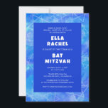 Convites Anel de Aquarela Estrelas Bar Azul Bat Mitzvah<br><div class="desc">Cartão perfeito para anunciar um morcego mitzvah, bar mitzvah ou outra celebração judaica! A mão fez arte para você. TOTALMENTE PERSONALIZÁVEL! Clique em "Personalizar" acima para editar o texto. Clique em "editar usando a ferramenta design" para ajustar as fontes, cores e posicionamentos e para excluir o design traseiro, se preferir...</div>
