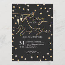 Anel de Confetti Dourado no Partido do Ano Novo