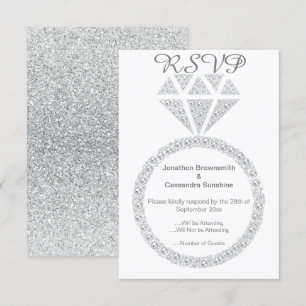 CONVITES ANEL DE DIAMANTE ELEGANTESPARK RSVP