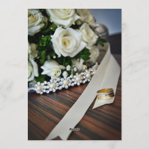 Convites Anel de Diamante Ouro Elegante Pérola Bouquet Casa