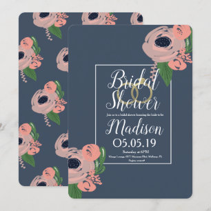 Convites Anel de folha de ouro rosa rosa sofisticado