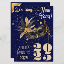 Anel de vamos na festa de Ano Novo Azul Glamoroso