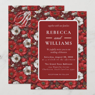 Convites Anêmonas Aconchegantes Jardim de Casamento com Ênf