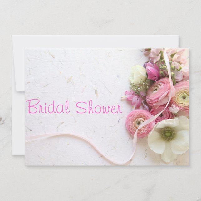 Convites anêmonas, ranúnculo, chá de panela de fita (Frente)