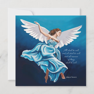 Convites Angel All Shall Be Well Christmas Card