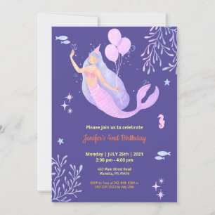 Convites Angel Theme elegante Birthday