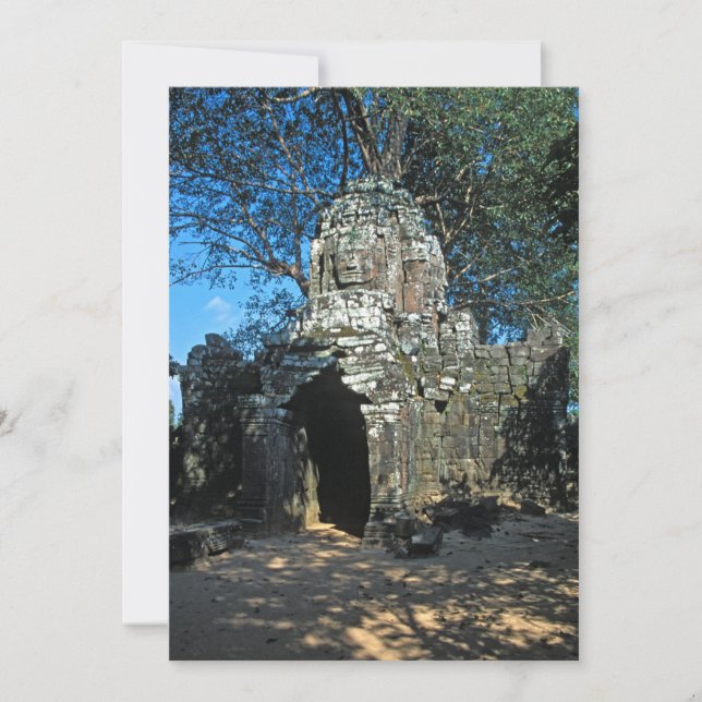 Convites Angkor wat, templo Ta som - Camboja, Ásia (Frente)