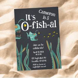 Convites Anglerfish Deep Sea Ocean Birday