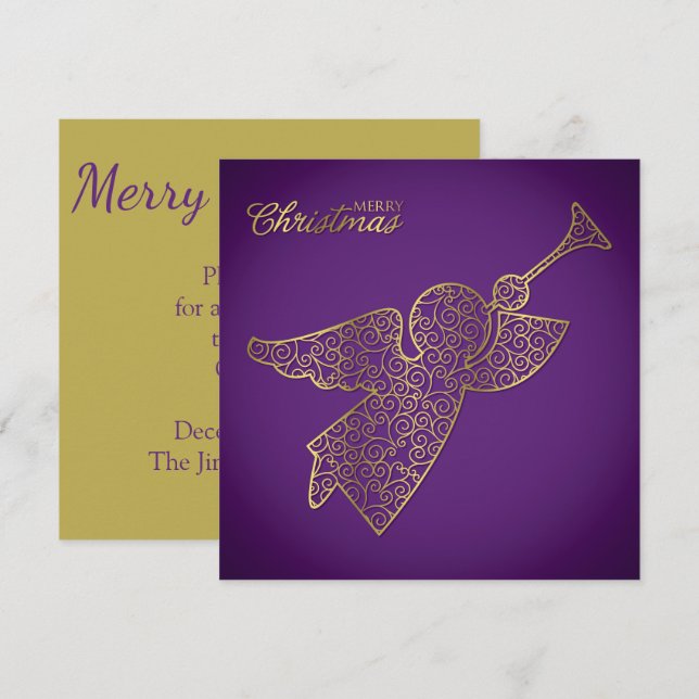 Convites Ângulo de árvore Elegante (Frente/Verso)