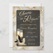 Anima-se a 50 anos de champanhe e aniversário negr