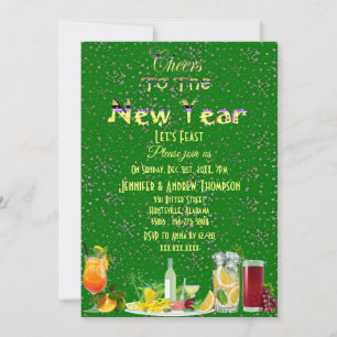 Convites Animações ao Ano Novo Cocktails Verde Estimulante