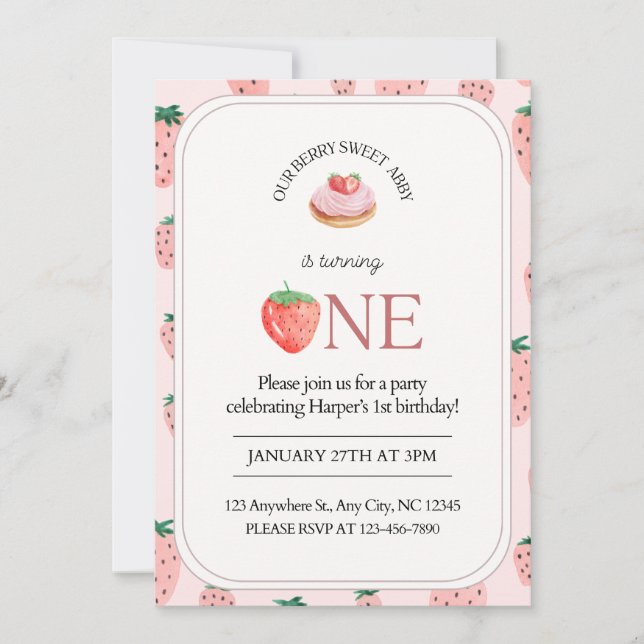 Convites Animada com 1 Aninho (Frente)